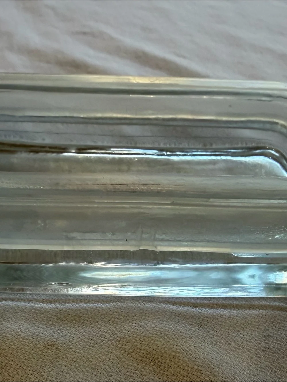 VTG Clear Glass Rectangular Storage Jar with sealed Lid - Transparent
